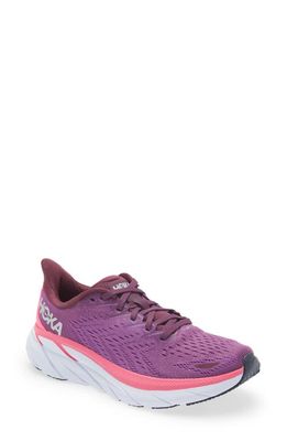 HOKA Clifton 8 Running Shoe in Grape Wine /Beautyberry