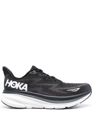 HOKA Clifton 9 lace-up sneakers - Black