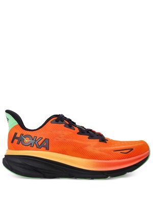 HOKA Clifton 9 mesh-panelling sneakers - Orange