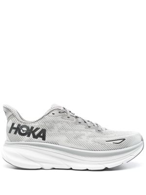 HOKA Clifton 9 ribbed sneakers - Grey