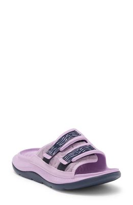 HOKA Gender Inclusive Ora Luxe Slide Sandal in Violet Bloom /Outerspace