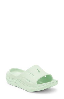 HOKA Gender Inclusive Ora Recovery Slide 3 Sandal in Lime Glow /Lime Glow