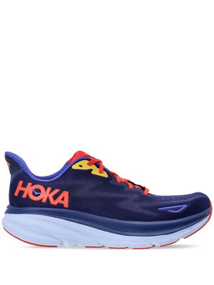 Hoka One One logo-patch sneakers - Bellwether Blue Dazzling Blue