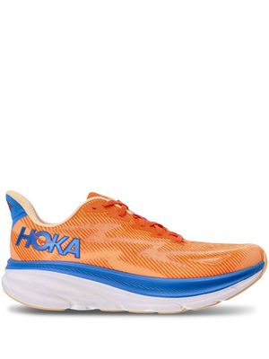 Hoka One One logo-patch sneakers - Vibrant Orange Impala