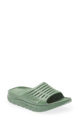 HOKA Ora Recovery Slide Sandal in Loden Frost /Smoke Green