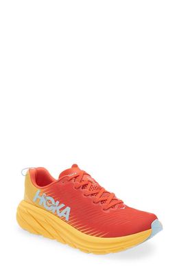 HOKA Rincon 3 Running Shoe in Fiesta /Amber Yellow