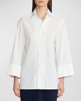 Holbert Wide-Sleeve Collared Shirt