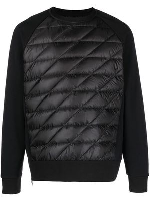 Holden quilted down sweatshirt - Black