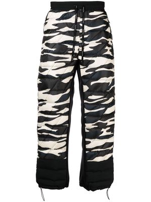 Holden zebra-print padded track pants - Black