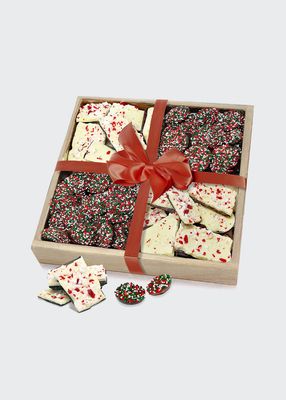 Holiday Belgian Chocolate Bark & Nonpareil Gift Tray