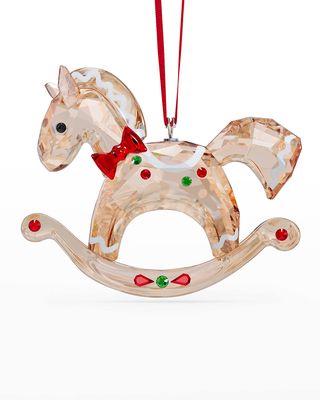 Holiday Cheers Gingerbread Rocking-Horse Ornament