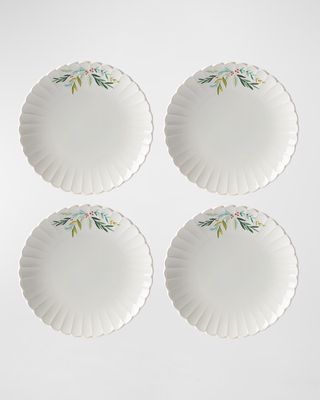 Holiday Holly & Berry Dinner Plates, Set of 4