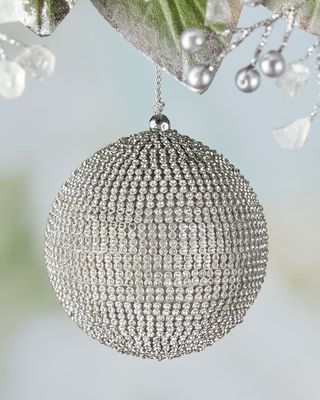 Holiday Pave Crystal Ball Ornament, 4"