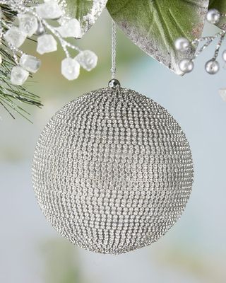 Holiday Pave Crystal Ball Ornament, 5"