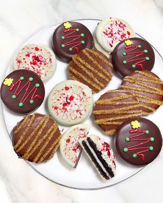 Holiday Peppermint Tree Belgian Chocolate Covered Cookies