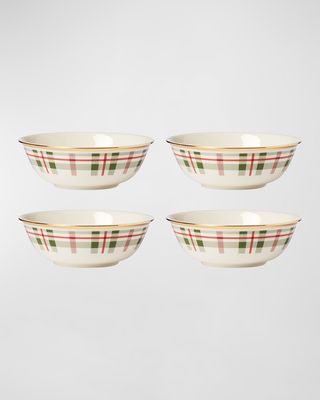Holiday Plaid All-Purpose Bowls, Set of 4