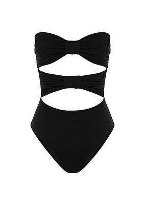 Holiday Ruched One-Piece Swimsuit