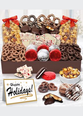 Holiday Sensational Belgian Chocolate-Covered Snack Gift Tray