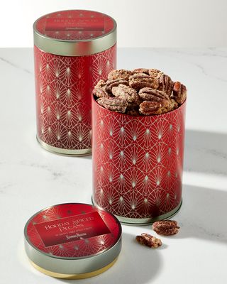 Holiday Spiced Pecan Tins, Set of 2
