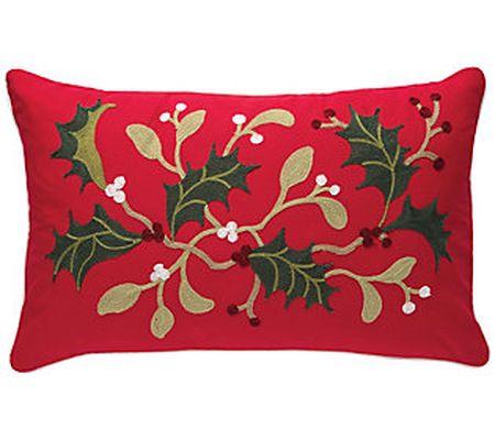 Holly Branch Pillow by C&F Home