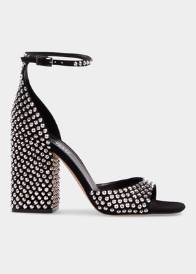 Holly Fiona Crystal Ankle-Strap Sandals