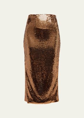 Holmes Sequin Midi Pencil Skirt