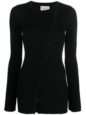 Holzweiler button-up knitted top - Black