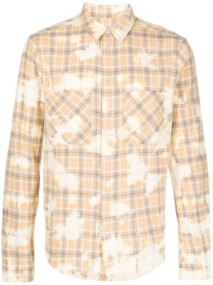 Holzweiler Clip Bleach check-pattern shirt - Yellow