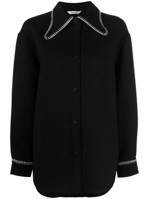 Holzweiler contrast-stitch shirt - Black