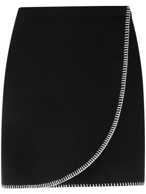 Holzweiler contrast-stitch skirt - Black