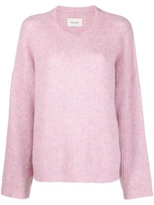 Holzweiler crew neck knitted jumper - Purple