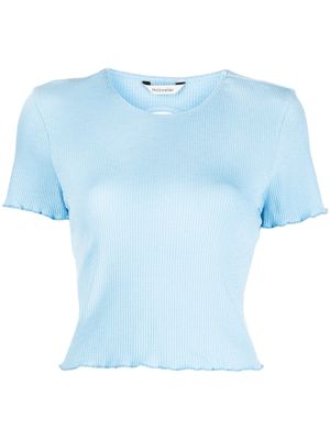 Holzweiler cut-out short-sleeve T-shirt - Blue