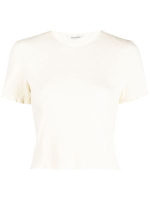 Holzweiler cut-out short-sleeve T-shirt - Yellow
