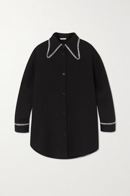 Holzweiler - Dais Topstitched Woven Shirt - Black
