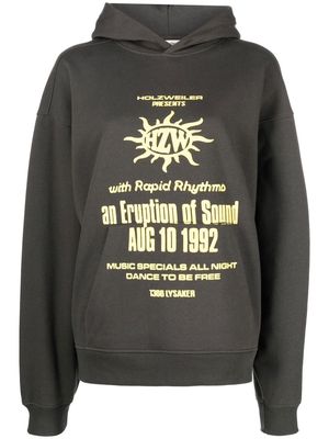 Holzweiler Eruption of Sound print hoodie - Grey