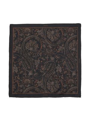Holzweiler floral paisley-print silk scarf - Black