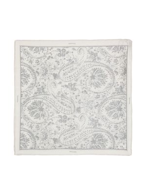 Holzweiler floral paisley-print silk scarf - Grey