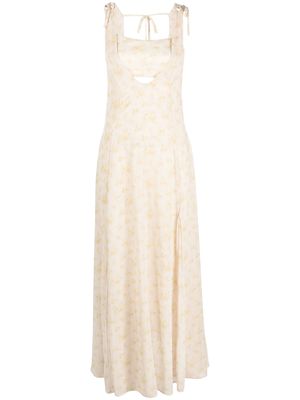 Holzweiler floral-print cut-out maxi dress - Neutrals