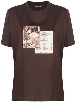 Holzweiler graphic-print short-sleeve T-shirt - Brown