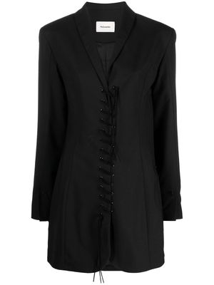 Holzweiler lace-up blazer dress - Black
