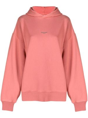 Holzweiler logo-print oversized cotton hoodie - Pink