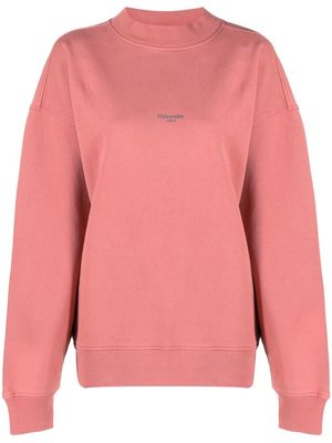 Holzweiler logo-print oversized cotton sweatshirt - Pink