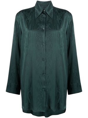 Holzweiler moire-effect long-sleeves shirt - Green