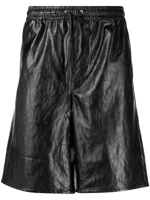Holzweiler Naka faux-leather shorts - Black