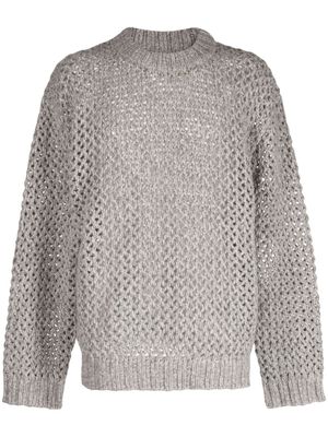 Holzweiler open-knit merino wool jumper - Grey