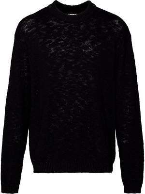 Holzweiler Saturn crew neck cotton sweater - Black
