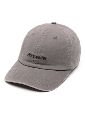 Holzweiler Sonnet logo-embroidered denim cap - Grey