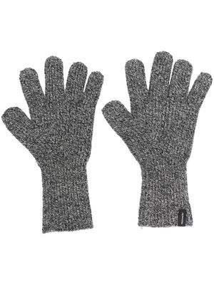 Holzweiler speckle-knit cashmere gloves - Black