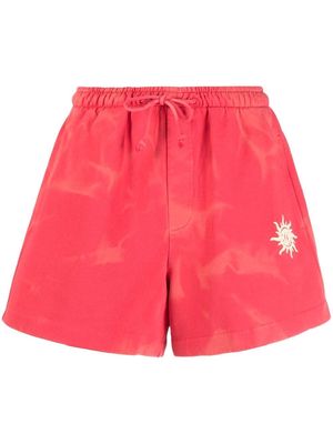 Holzweiler tie-dye cotton shorts - Red