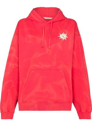 Holzweiler tie-dye organic-cotton hoodie - Red